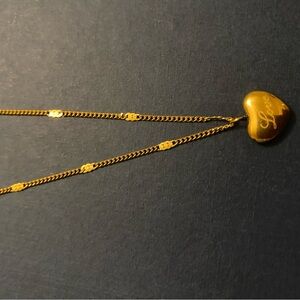 Stainless Steel Gold Heart Pendant Necklace